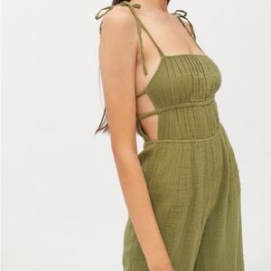 UO Courtney Tie Shoulder Jumpsuit